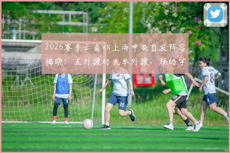 2026赛季云南vs上海申花首发阵容揭晓:五外援对决单外援,杨皓宇吴启鹏临危受命出战