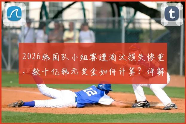 2026韩国队小组赛遭淘汰损失惨重,数十亿韩元奖金如何计算?详解奖金分配与背后经济影响